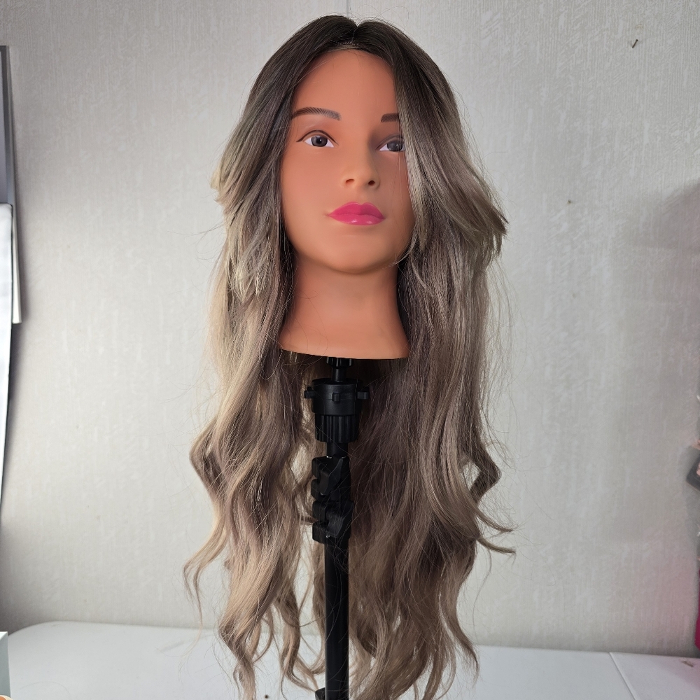 Pinkish Blonde 26 Inch Wave Wig - Picture 2 of 13